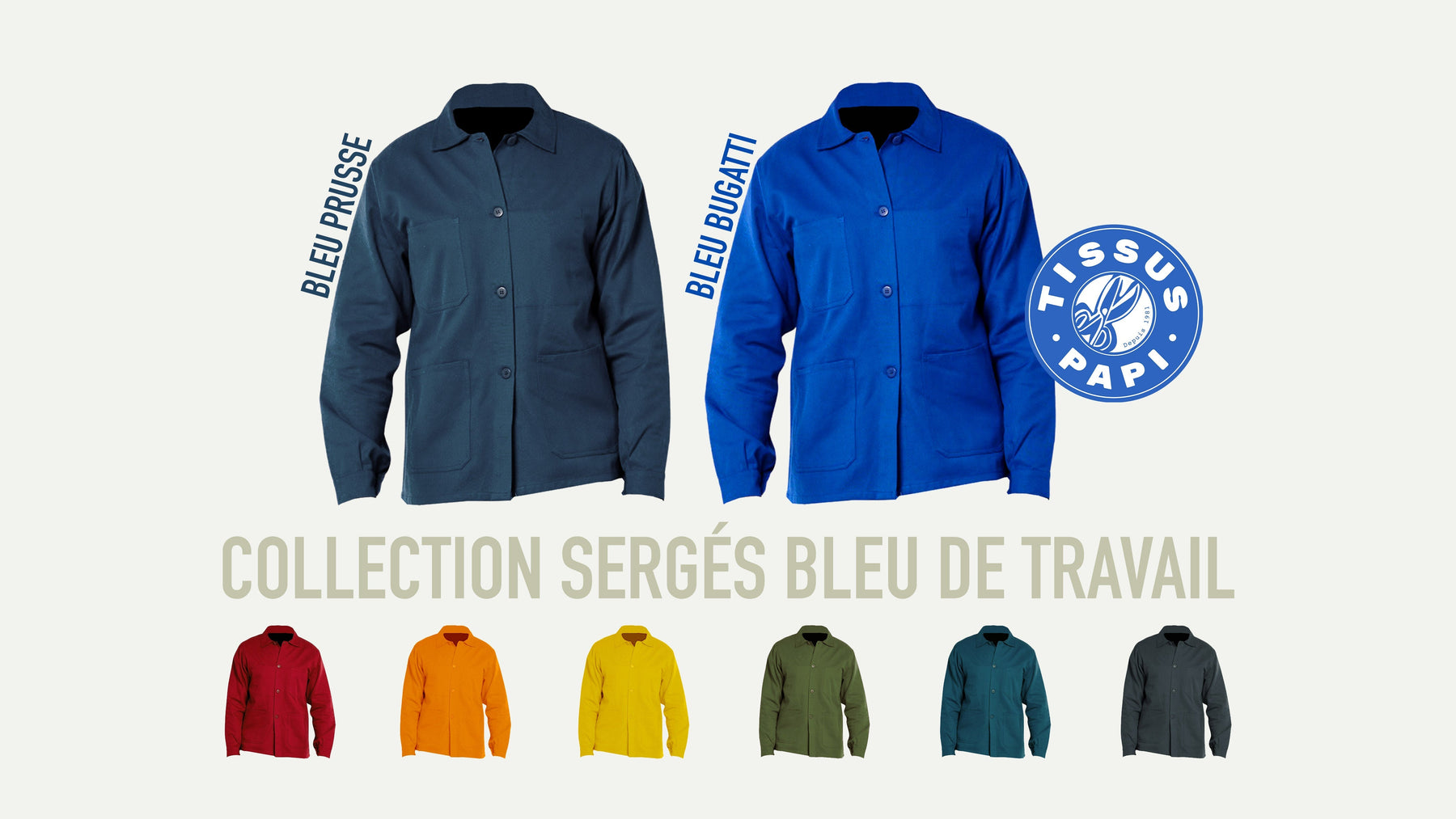 Vestes de travail et bleus de travail : le bon tissu, la bonne couleur. Histoire et actualité d'une pièce phare du vestiaire français - tissuspipi.com