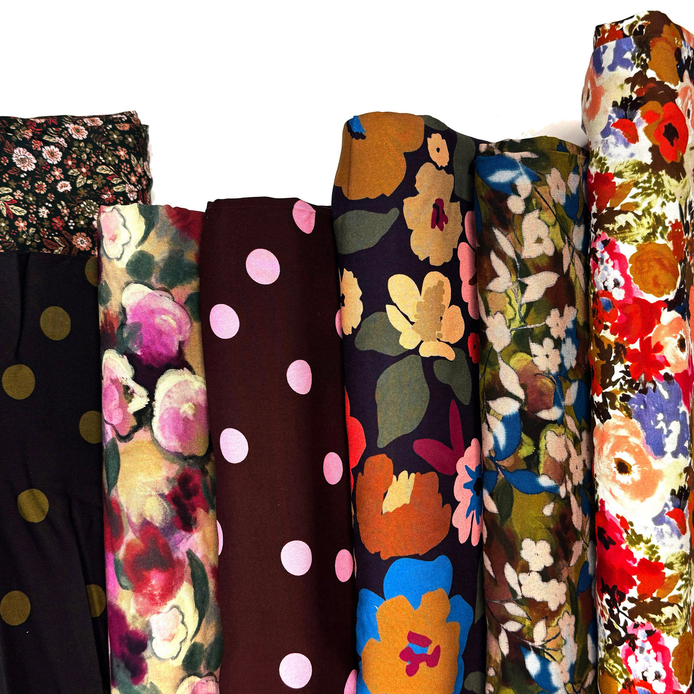 Tissu viscose imprimée fleurie, fluide et léger pour couture de robe