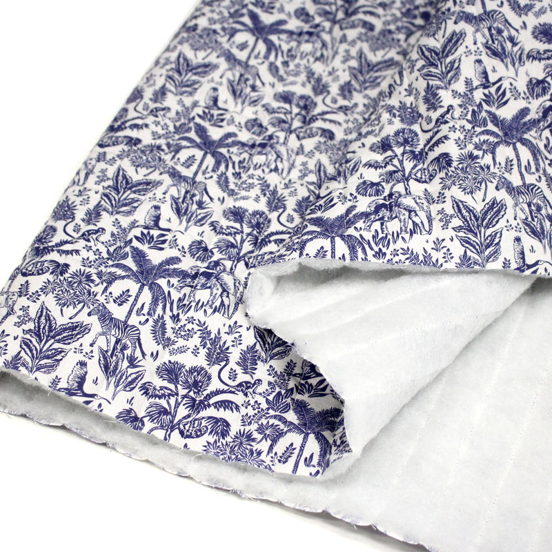 Tissu matelassé TOILE DE JOUY : trois motifs, deux couleurs, cinq tissus ! - tissuspipi.com