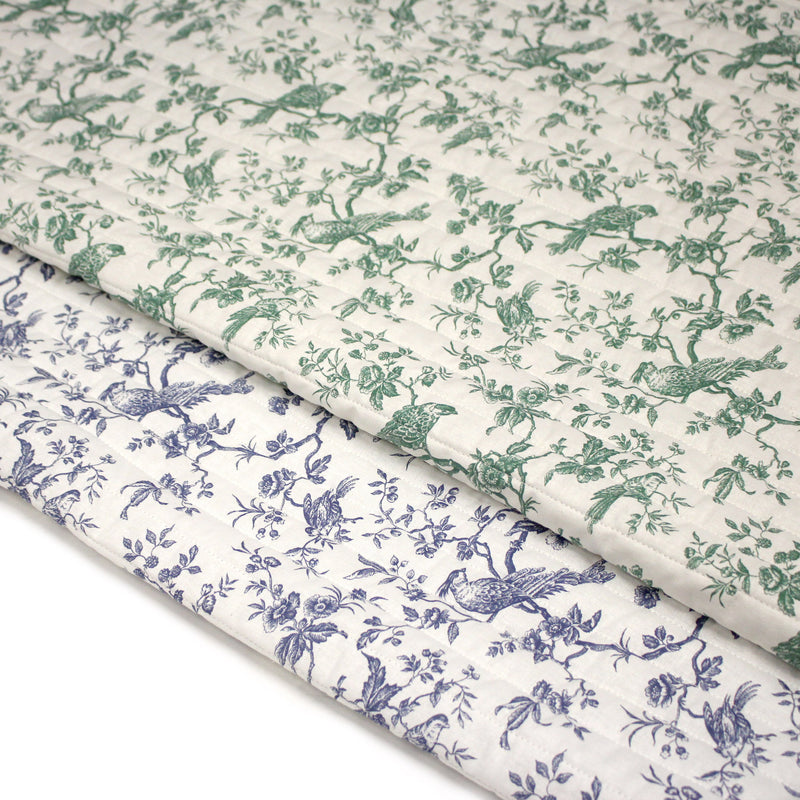 Tissu matelassé TOILE DE JOUY : trois motifs, deux couleurs, cinq tissus ! - tissuspipi.com