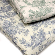Tissu matelassé TOILE DE JOUY : trois motifs, deux couleurs, cinq tissus ! - tissuspipi.com