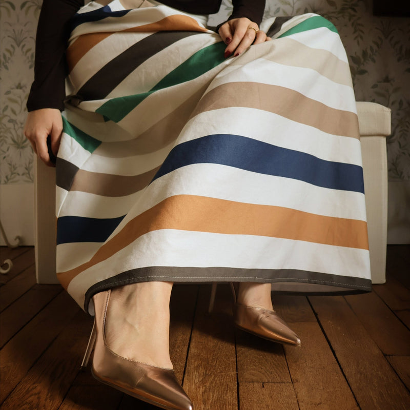 Tissu gabardine coton LARGES RAYURES : nombreuses couleurs ! - STANDARD 100 OEKO - TEX - tissuspipi.com