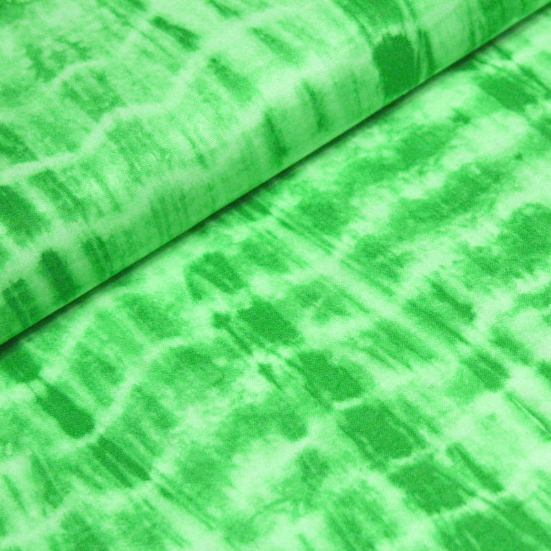 Tissu cotonnade tie & dye vert citron lime - tissuspipi.com
