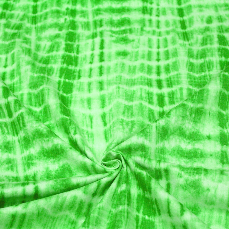 Tissu cotonnade tie & dye vert citron lime - tissuspipi.com