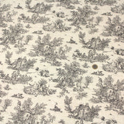 Tissu coton Toile de Jouy traditionnelle 160cm de large : bleu, rouge, vert, gris - OEKO - TEX - tissuspipi.com