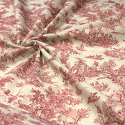 Tissu coton Toile de Jouy traditionnelle 160cm de large : bleu, rouge, vert, gris - OEKO - TEX - tissuspipi.com