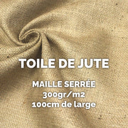 Tissu toile de jute naturel - 100cm de large - tissuspipi.com