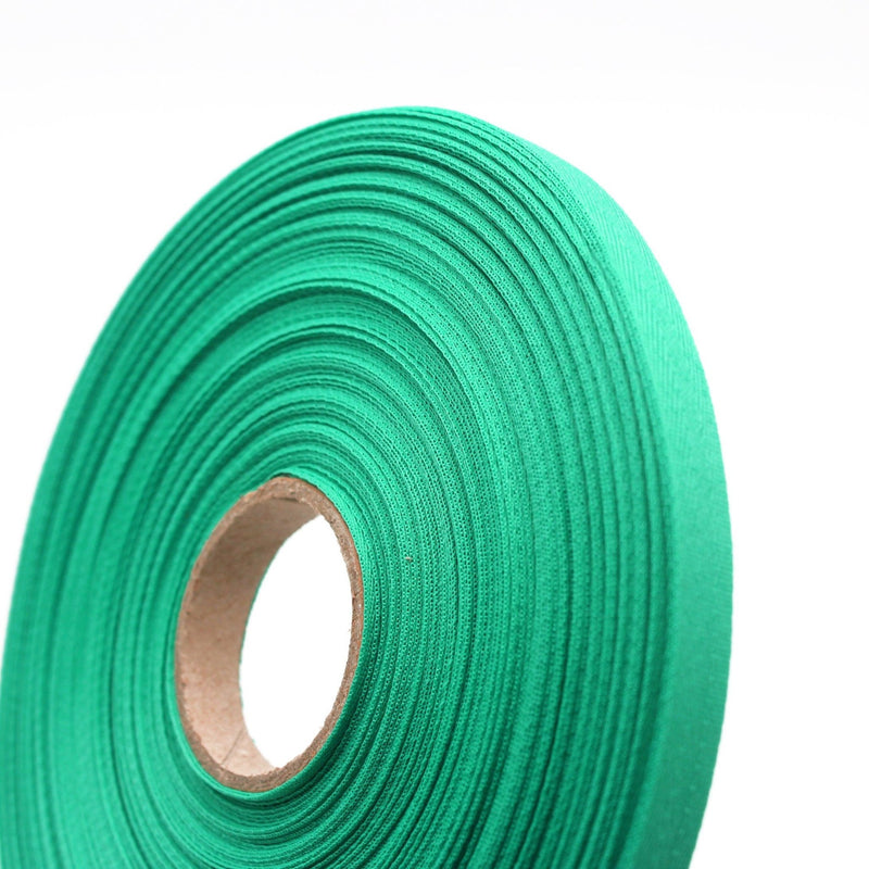 Ruban de sergé vert Printemps 10mm - Galette de 50 mètres - Fabrication française - tissuspipi.com