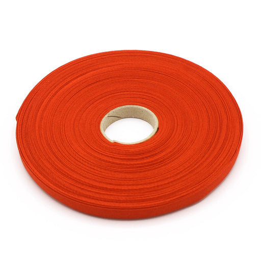 Ruban de sergé orange 10mm - Galette de 50 mètres - Fabrication française - tissuspipi.com