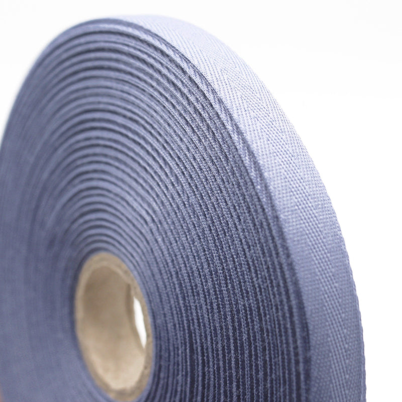 Ruban de sergé mauve gris 10mm - Galette de 50 mètres - Fabrication française - tissuspipi.com