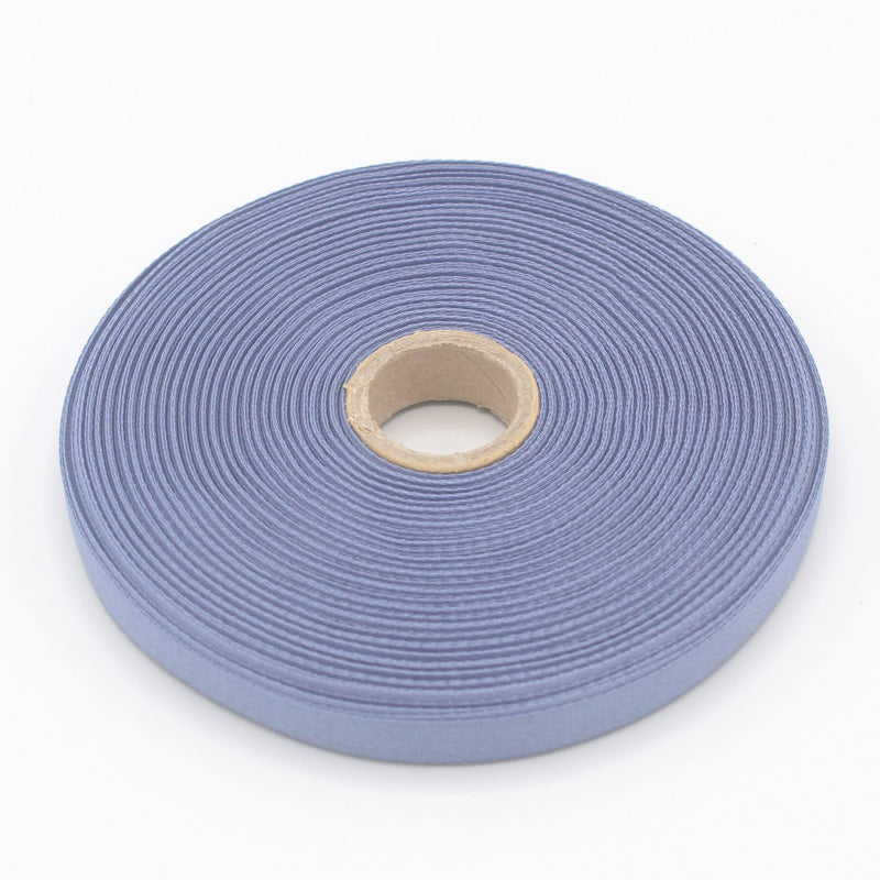 Ruban de sergé mauve gris 10mm - Galette de 50 mètres - Fabrication française - tissuspipi.com