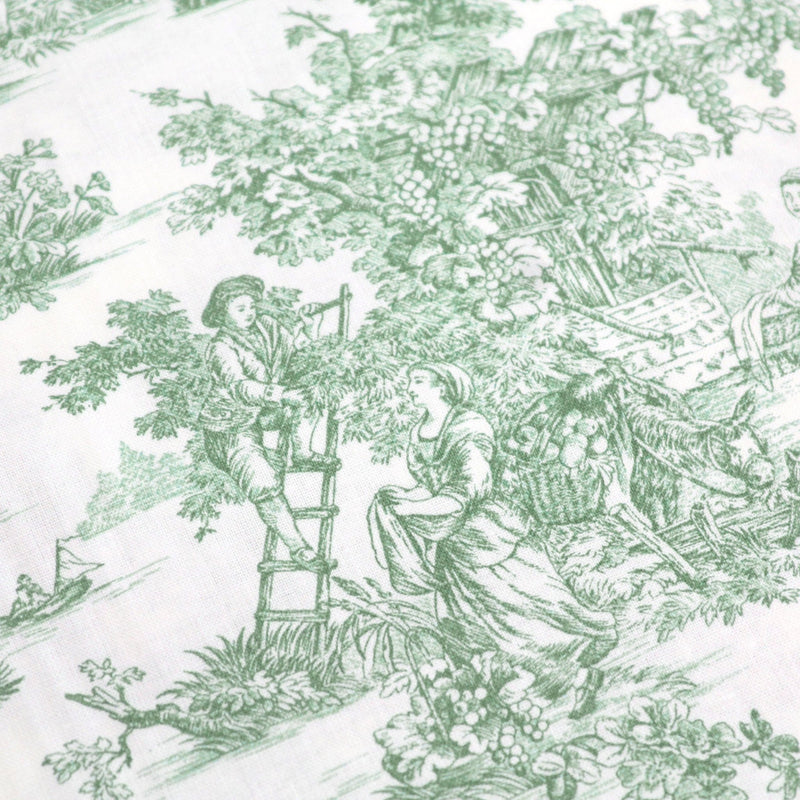 Tissu coton renforcé TOILE DE JOUY grande largeur 280cm : bleu, rouge, vert, gris - OEKO - TEX - tissuspipi.com