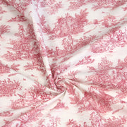 Tissu coton renforcé TOILE DE JOUY grande largeur 280cm : bleu, rouge, vert, gris - OEKO - TEX - tissuspipi.com