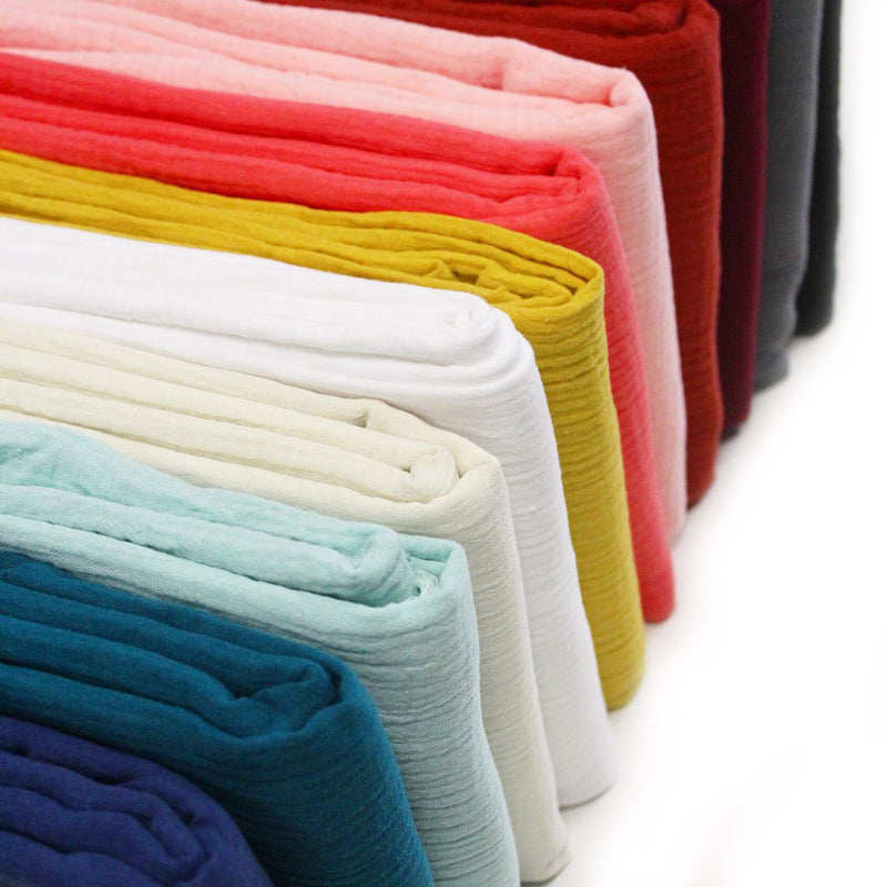 Tissu double gaze de coton : des dizaines de couleurs ! STANDARD 100 OEKO - TEX - tissuspipi.com