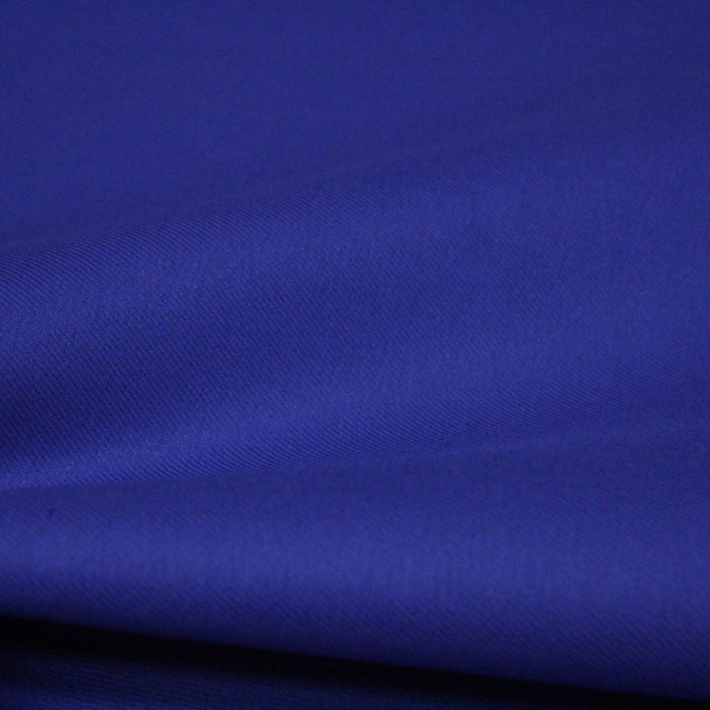 Tissu gabardine coton bleu roi - 325gr/m2 - Fabrication française - tissuspipi.com
