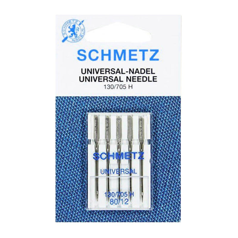 Boîte de 5 aiguilles universelles n°80 SCHMETZ pour machine à coudre - tissuspipi.com