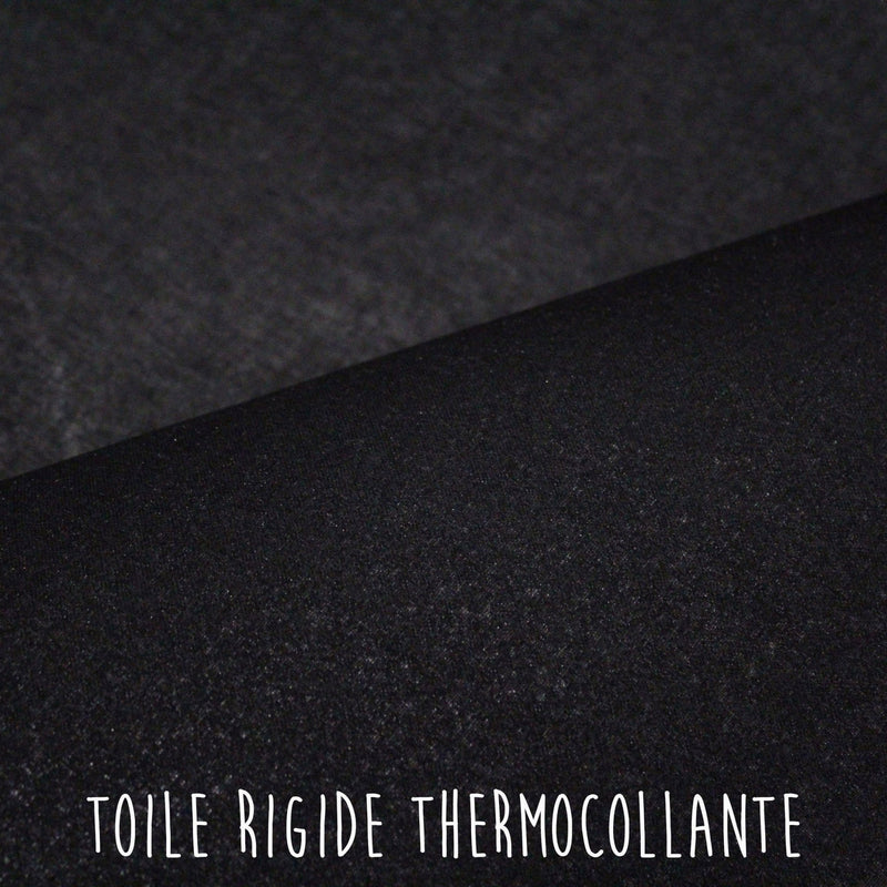 Tissu toile thermocollante 100% coton : souple, rigide, noir, blanc : RAPPORT QUALITE PRIX PARFAIT