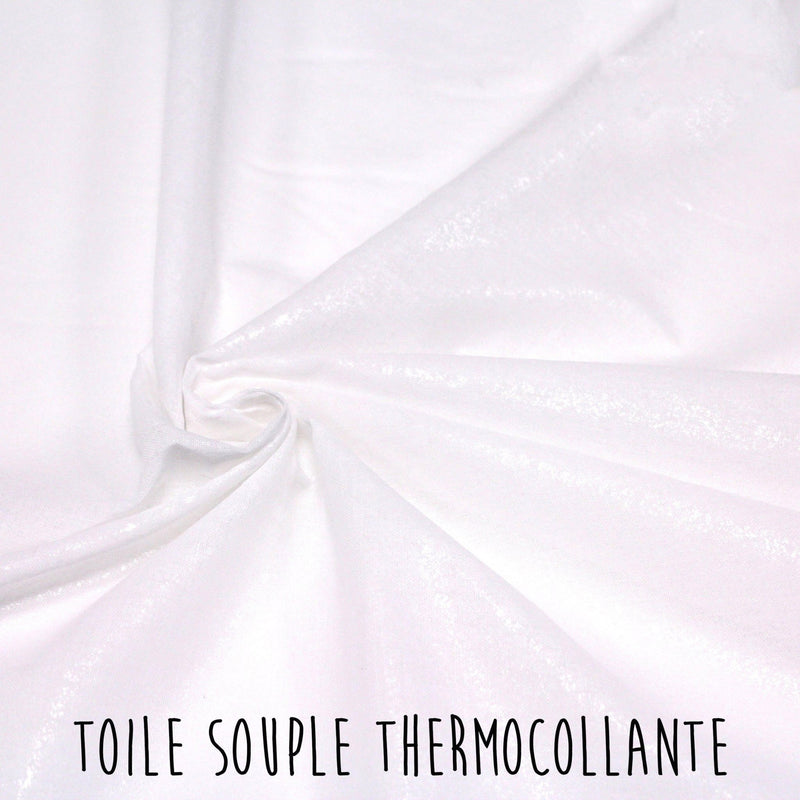Tissu toile thermocollante 100% coton : souple, rigide, noir, blanc : RAPPORT QUALITE PRIX PARFAIT
