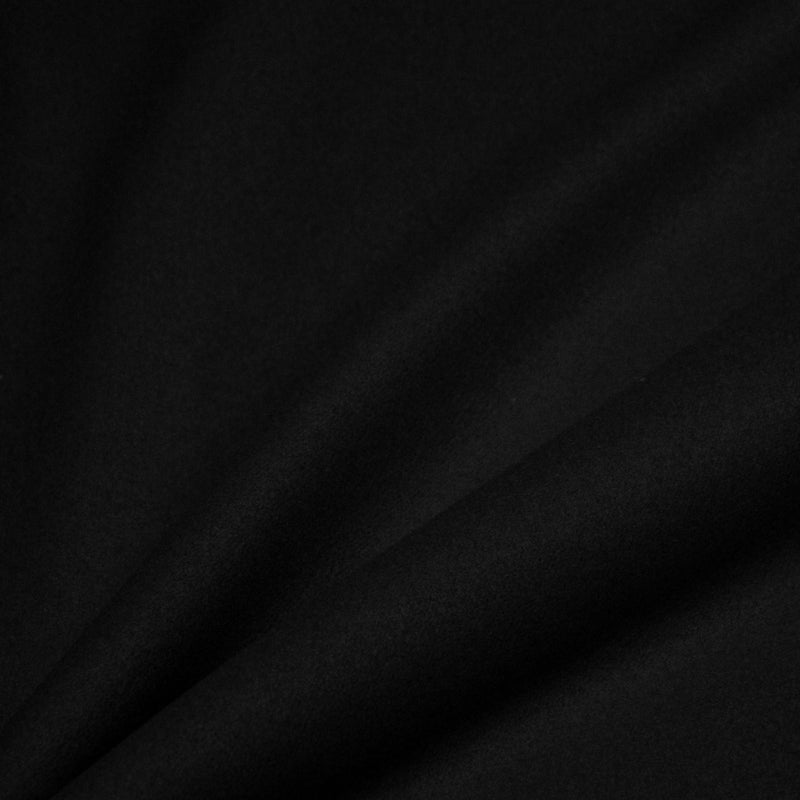 Tissu velours de laine noir uni - Fabrication italienne - tissuspipi.com