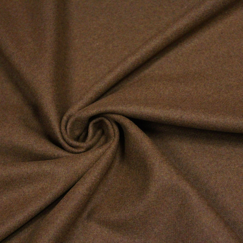 Tissu Drap de laine uni marron "Armée française 1940" - tissuspipi.com