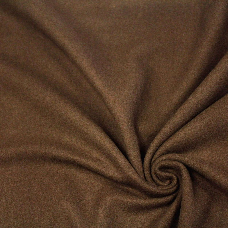 Tissu Drap de laine uni marron "Armée française 1940" - tissuspipi.com