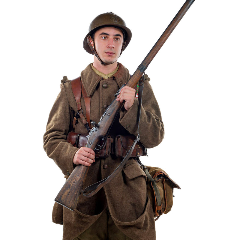 Tissu Drap de laine uni marron "Armée française 1940" - tissuspipi.com