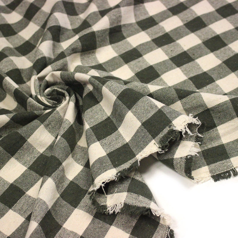 Tissu coton VICHY RUSTIQUE grands carreaux 25mm : nombreuses couleurs tendance ! - tissuspipi.com