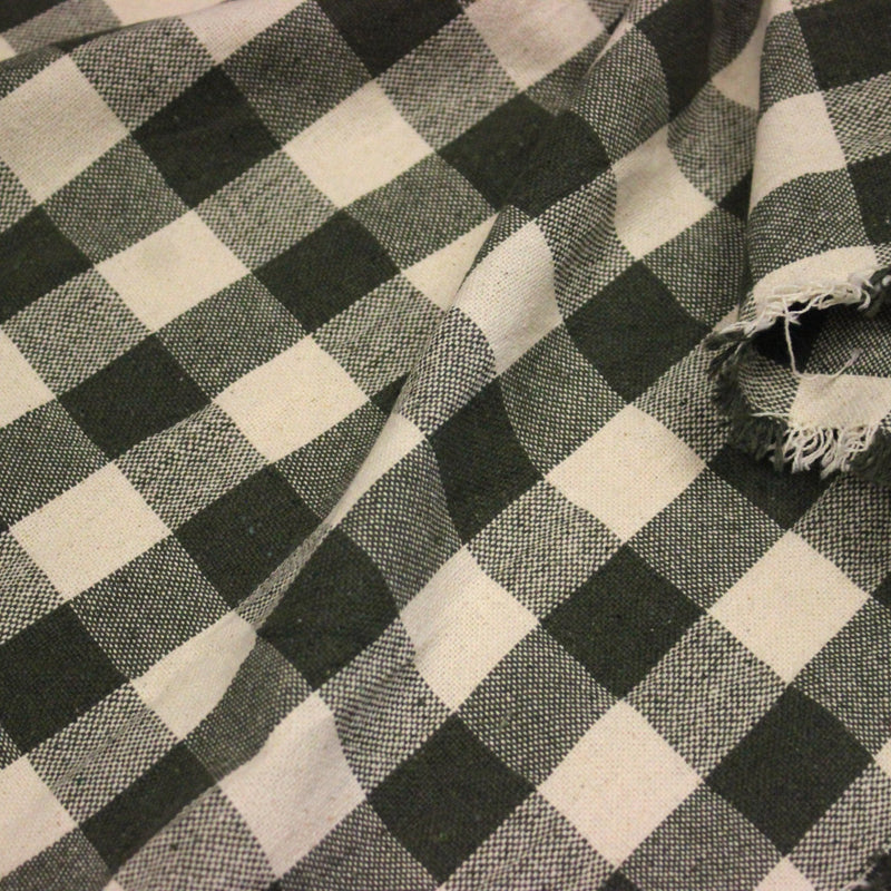 Tissu coton VICHY RUSTIQUE grands carreaux 25mm : nombreuses couleurs tendance ! - tissuspipi.com