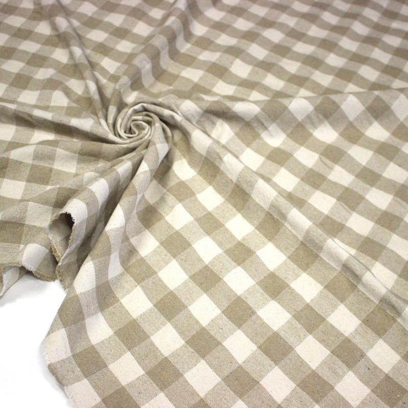 Tissu coton VICHY RUSTIQUE grands carreaux 25mm : nombreuses couleurs tendance ! - tissuspipi.com