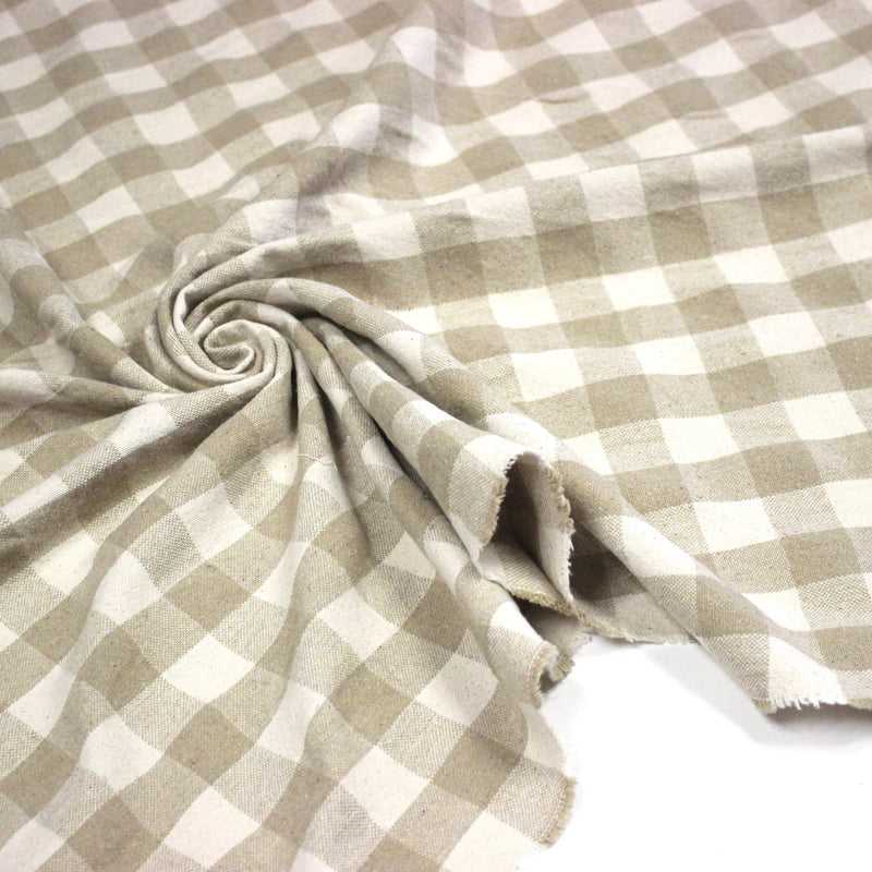 Tissu coton VICHY RUSTIQUE grands carreaux 25mm : nombreuses couleurs tendance ! - tissuspipi.com