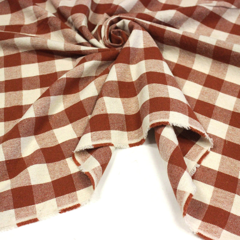 Tissu coton VICHY RUSTIQUE grands carreaux 25mm : nombreuses couleurs tendance ! - tissuspipi.com