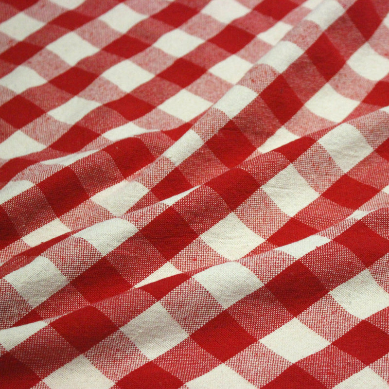 Tissu coton VICHY RUSTIQUE grands carreaux 25mm : nombreuses couleurs tendance ! - tissuspipi.com
