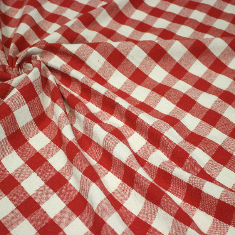 Tissu coton VICHY RUSTIQUE grands carreaux 25mm : nombreuses couleurs tendance ! - tissuspipi.com