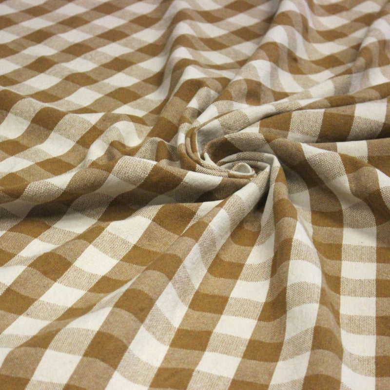 Tissu coton VICHY RUSTIQUE grands carreaux 25mm : nombreuses couleurs tendance ! - tissuspipi.com
