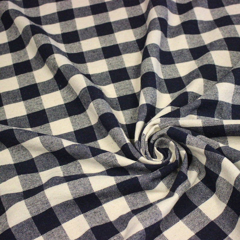 Tissu coton VICHY RUSTIQUE grands carreaux 25mm : nombreuses couleurs tendance ! - tissuspipi.com