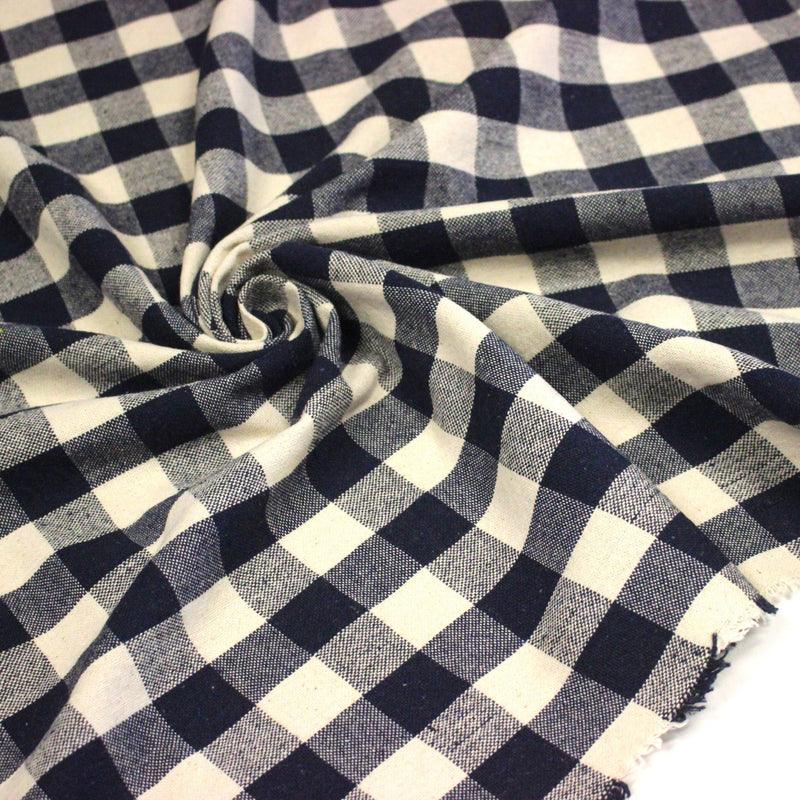 Tissu coton VICHY RUSTIQUE grands carreaux 25mm : nombreuses couleurs tendance ! - tissuspipi.com