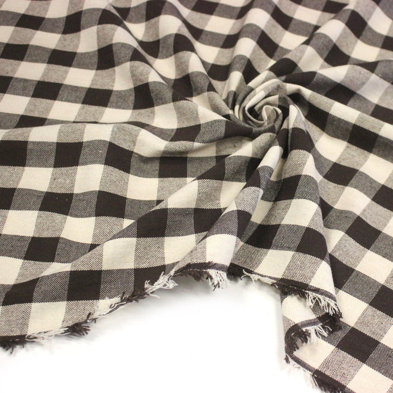 Tissu coton VICHY RUSTIQUE grands carreaux 25mm : nombreuses couleurs tendance ! - tissuspipi.com