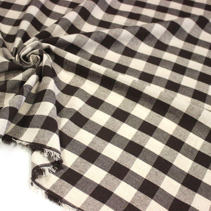 Tissu coton VICHY RUSTIQUE grands carreaux 25mm : nombreuses couleurs tendance ! - tissuspipi.com