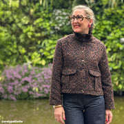 Tissu lainage motif léopard : grège & chocolat ou tout chocolat - EXCLUSIVITE FABRIQUEE EN ITALIE - tissuspipi.com