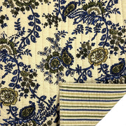 Tissu matelassé coton indien, motif traditionnel floral : nombreuses couleurs et fleuris au choix! - tissuspipi.com