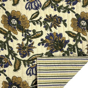 Tissu matelassé coton indien, motif traditionnel floral : nombreuses couleurs et fleuris au choix! - tissuspipi.com