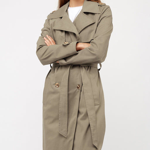 Tissu gabardine polycoton couleur beige sable trench 275gr/m2 - tissuspipi.com