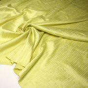 Tissu coton soie tissé rayé, trois couleurs : vert, jaune, gris - MADE IN FRANCE - tissuspipi.com