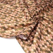 Tissu cotonnade motif vagues japonaises Seigaiha dorées : nombreuses couleurs - COLLECTION JAPON DORÉ - tissuspipi.com