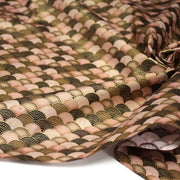 Tissu cotonnade motif vagues japonaises Seigaiha dorées : nombreuses couleurs - COLLECTION JAPON DORÉ - tissuspipi.com