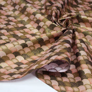 Tissu cotonnade motif vagues japonaises Seigaiha dorées : nombreuses couleurs - COLLECTION JAPON DORÉ - tissuspipi.com