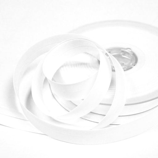 Biais de coton blanc - Galette de 25 mètres - tissuspipi.com
