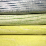 Tissu coton soie tissé rayé, trois couleurs : vert, jaune, gris - MADE IN FRANCE - tissuspipi.com