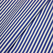 Tissu cotonnade Rayures bleu roi et blanches, 4mm - OEKO - TEX STANDARD 100 - tissuspipi.com