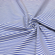 Tissu cotonnade Rayures bleu roi et blanches, 4mm - OEKO - TEX STANDARD 100 - tissuspipi.com